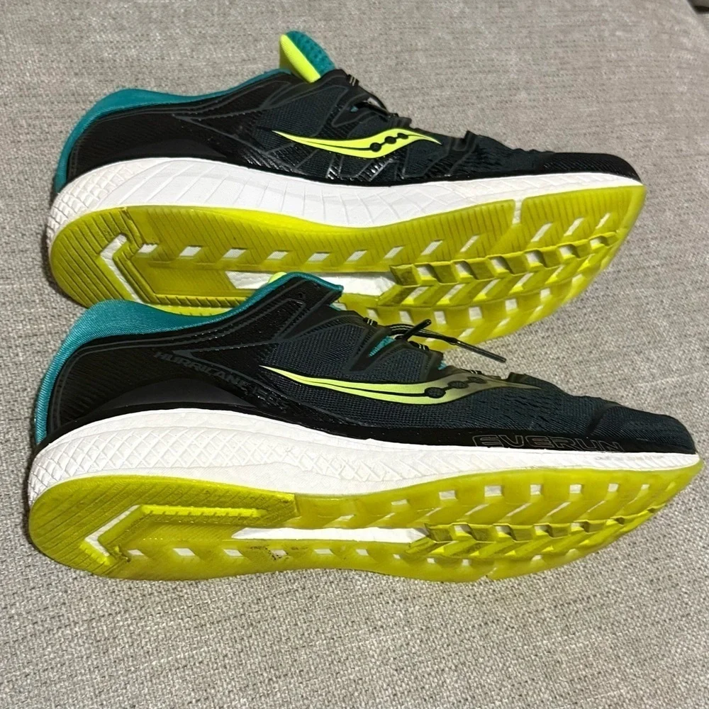 Saucony Black and Lime Athletic Shoes